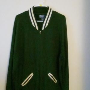Green/white Polo by Ralph Lauren track jacket..size is extra large.
